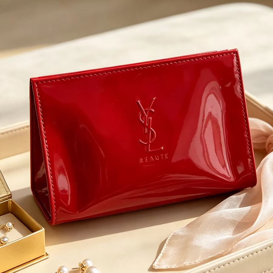 Ysl Beauty Makeup - Borsa Cosmetica YSL in Pelle Verniciata