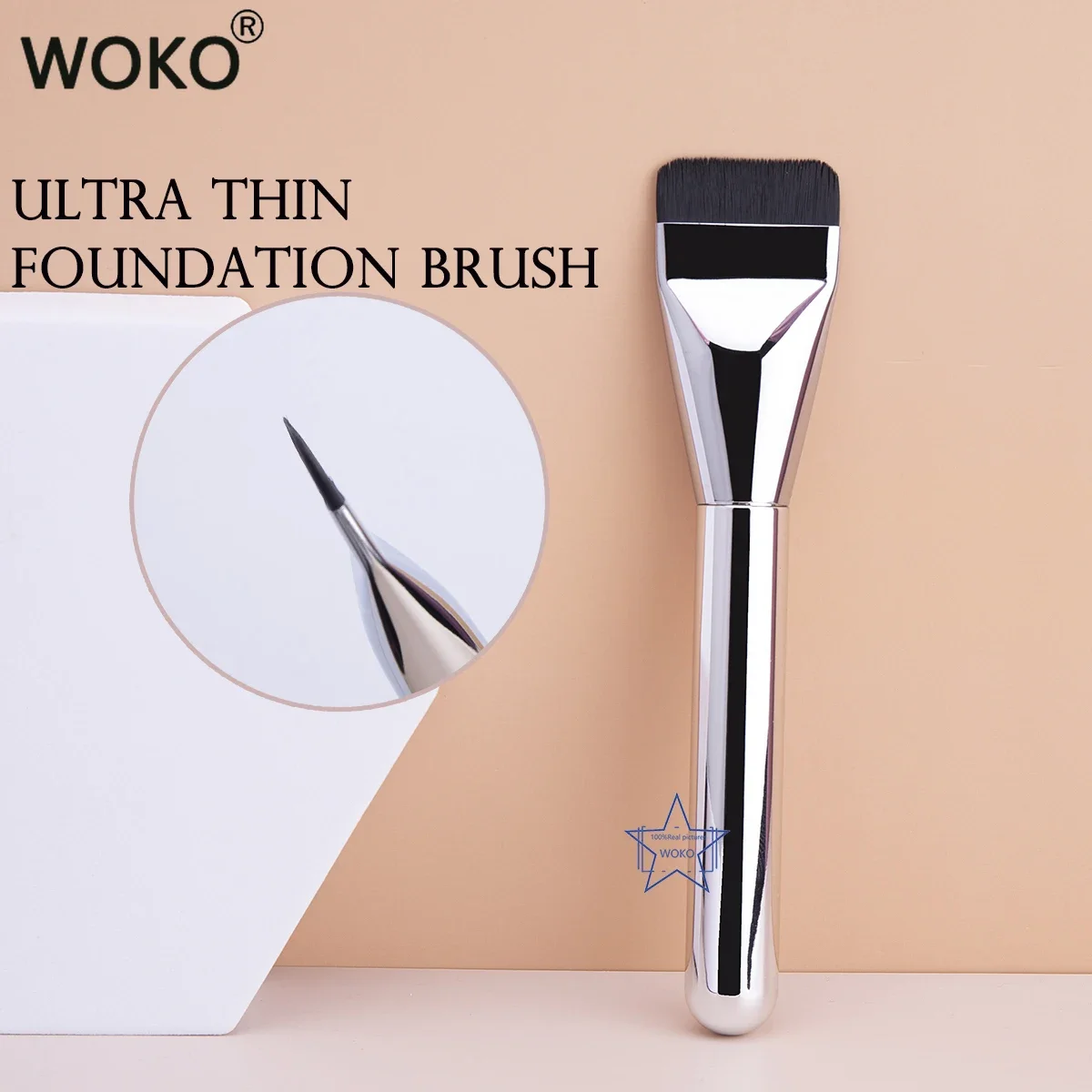 Beauty Queen Makeup - Pennello per fondotinta ultra sottile Pennello
