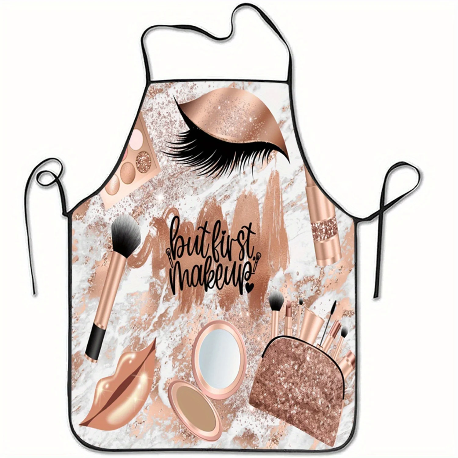 Beauty Makeup Shop - Grembiule Illustrato per Strumenti di Trucco