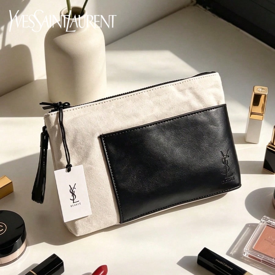 Ysl Beauty Makeup Bag - Borsa Yves Saint Laurent YSL, elegante,