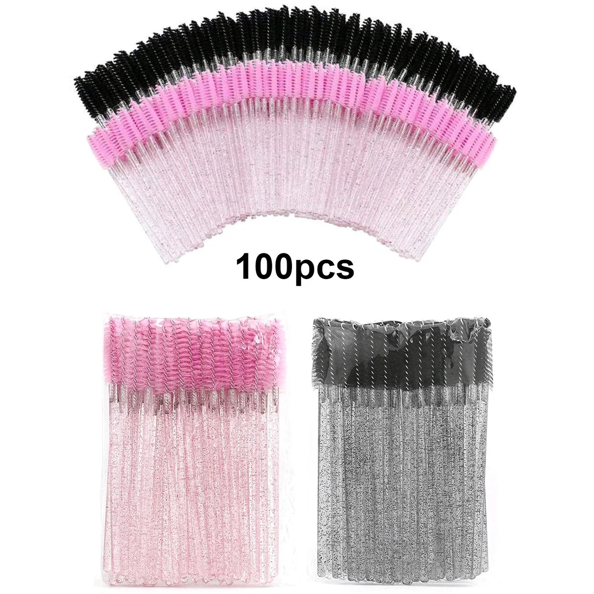 Beauty Makeup Fashion - Commercio all'ingrosso 100PCS Mascara Spoolies Spazzole