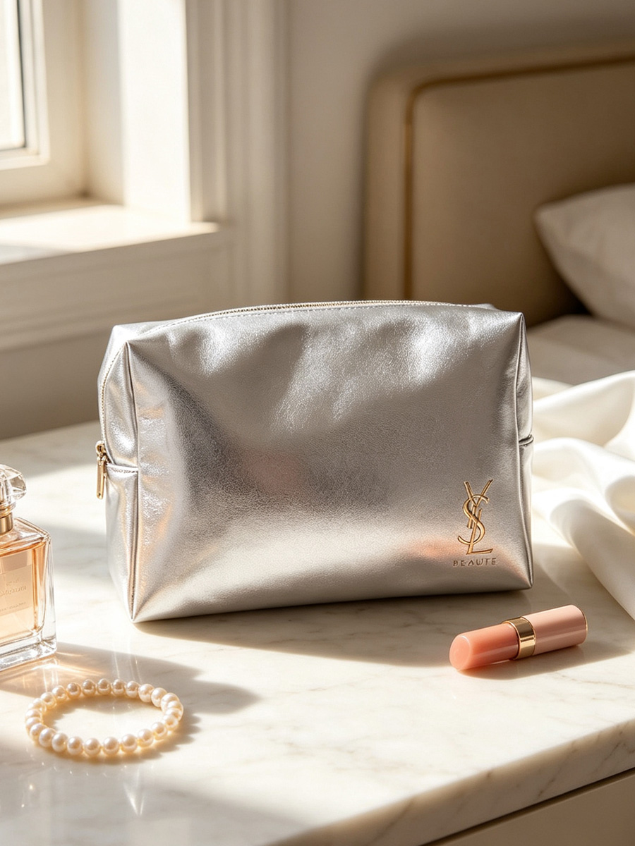 Borsa YSL in similpelle argent - Ysl Beauty Makeup Bag recensione e prezzo