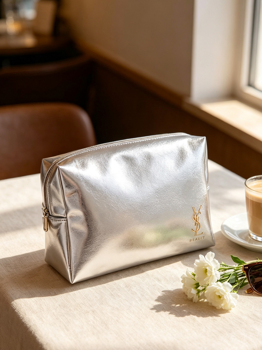 Borsa YSL in similpelle argent - Ysl Beauty Makeup Bag recensione e prezzo