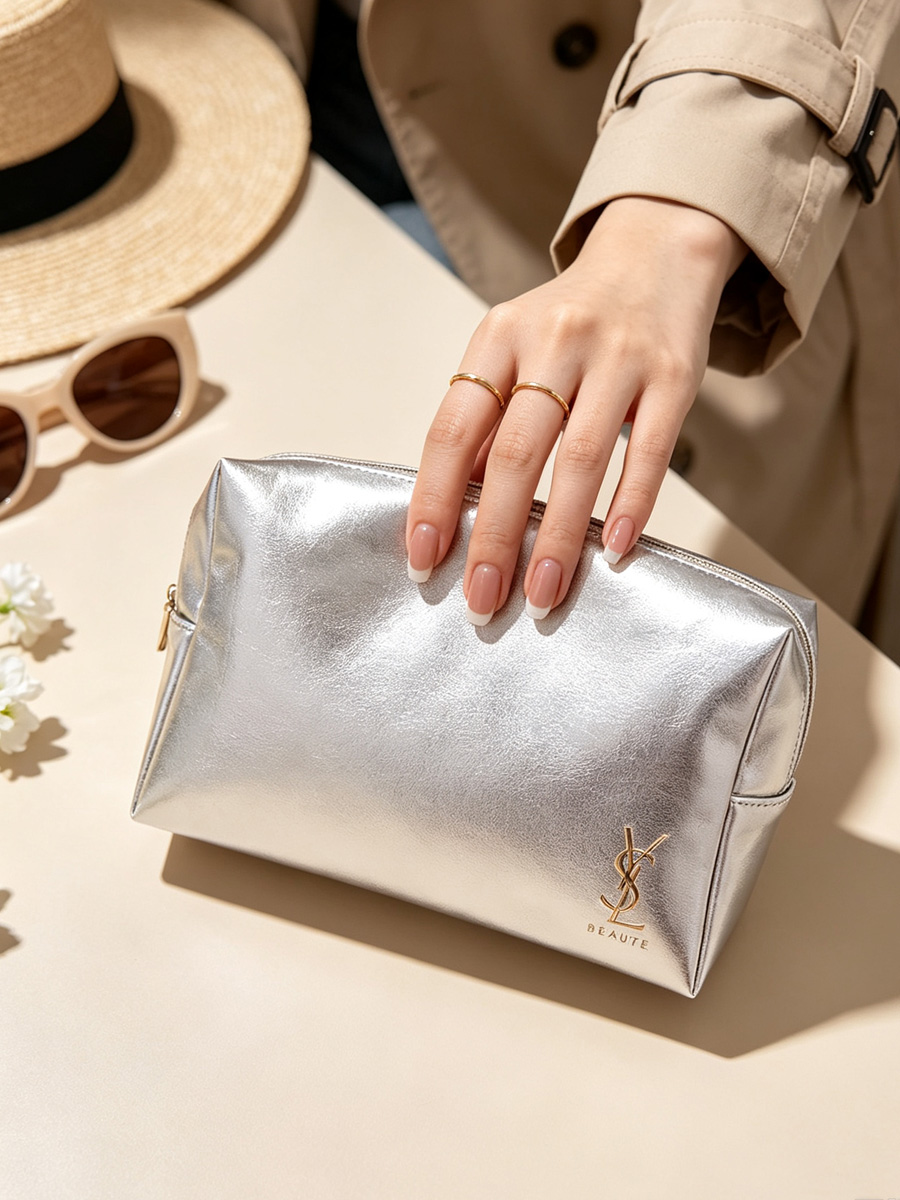 Borsa YSL in similpelle argent - Ysl Beauty Makeup Bag recensione e prezzo