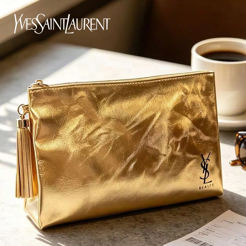 Borsa Cosmetica Dorata YSL, Po - Ysl Beauty Makeup recensione e prezzo